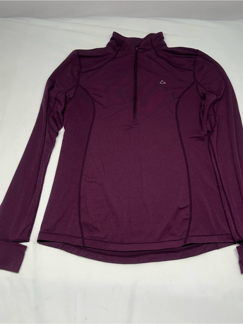 Paradox Plum Long-Sleeve Quarter-Zip Performance Top